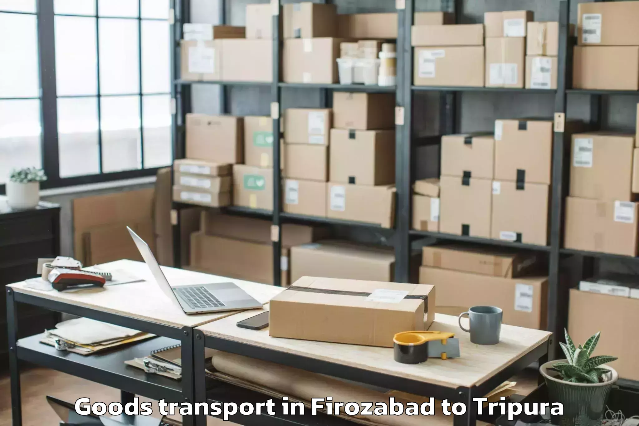 Hassle-Free Firozabad to Manu Bazar Goods Transport